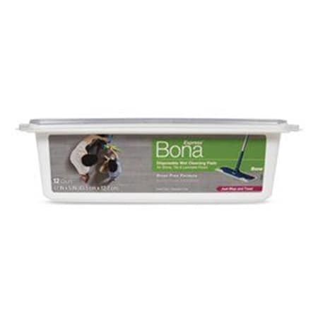 Bona Tile & Laminate Floor Disposable Wet Cleaning Pads, 12PK BO572062